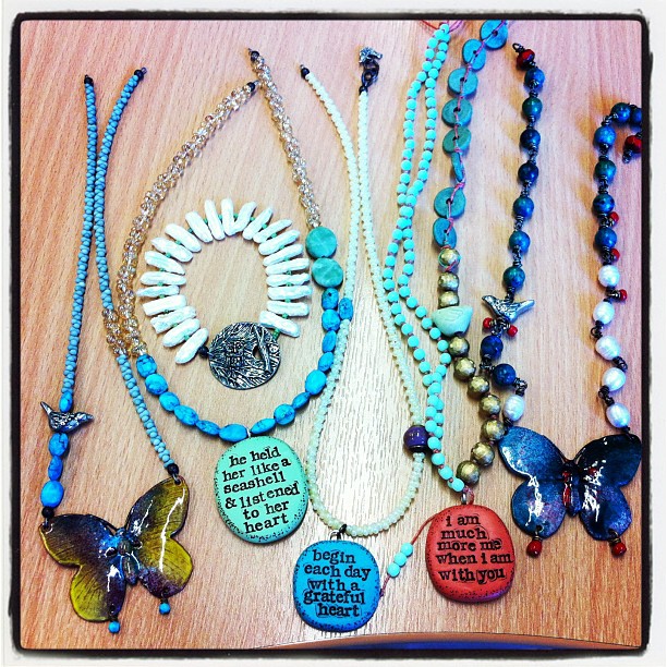 A selection of beaded jewelry