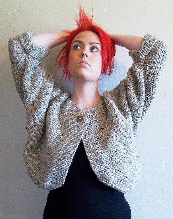 Aran Garter Stitch Cardigan knitting pattern