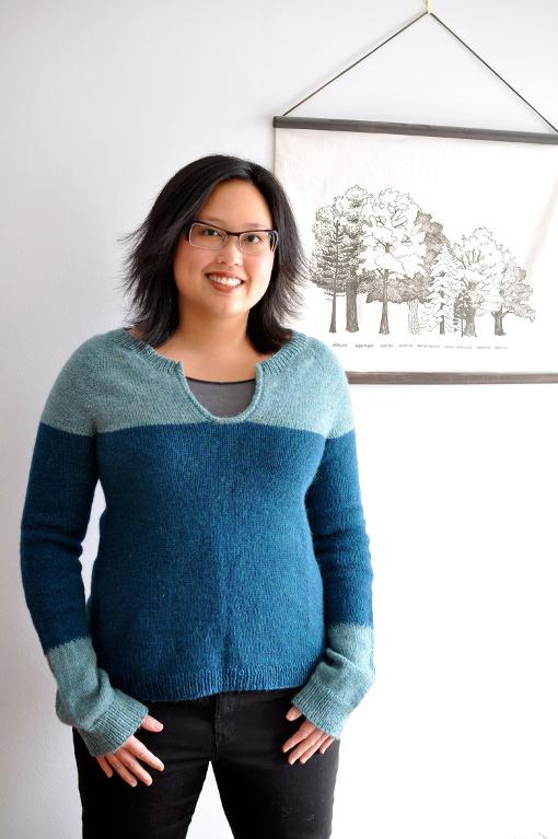 Ikemura colorblocked knitting pattern