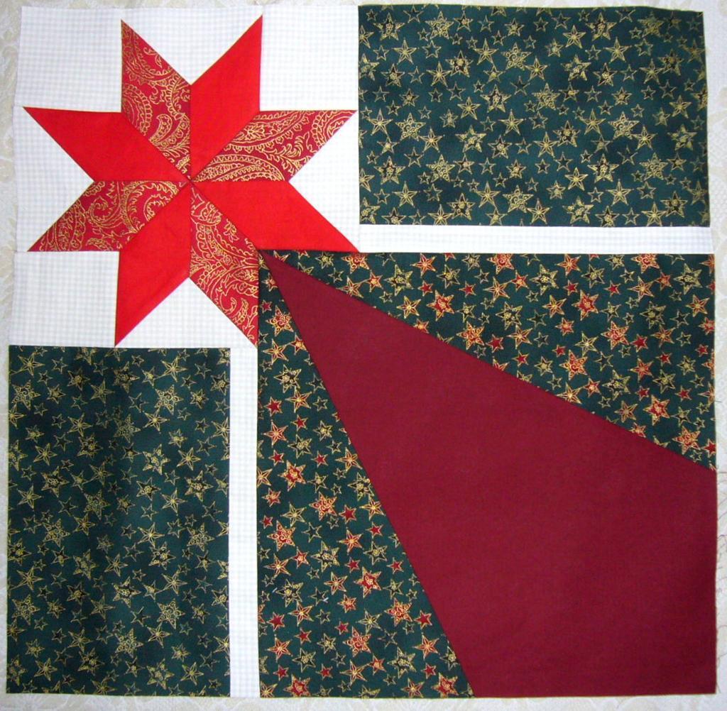 Star of Bethlehem block Christmas quilt