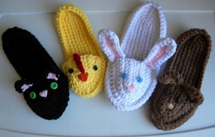 Animal Slipper crochet patterns