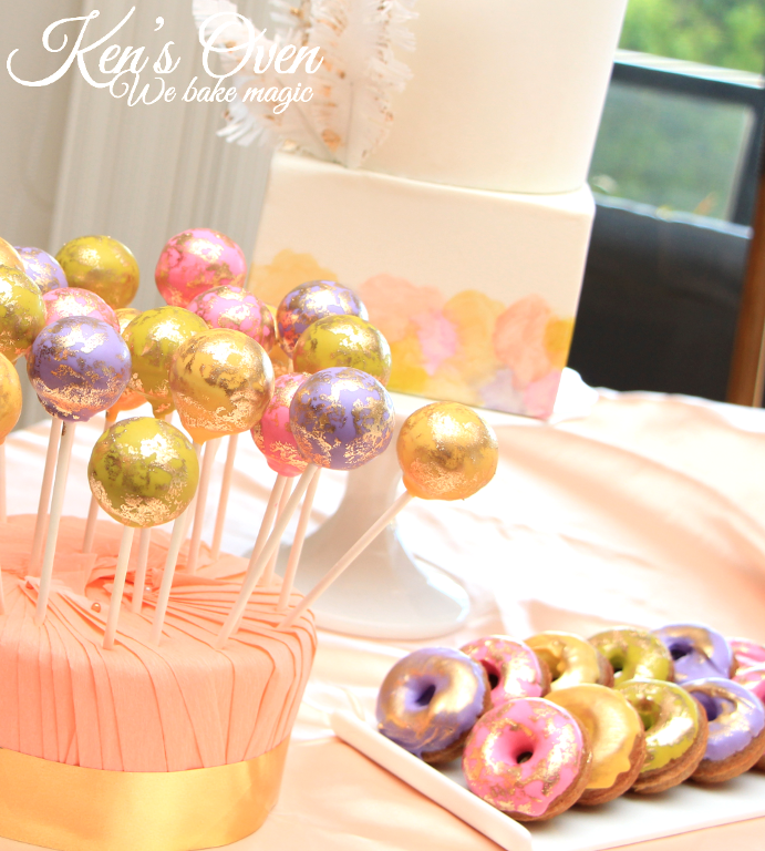 Gold vintage cake pops and doughnuts by Bluprint member Kendari Gordon