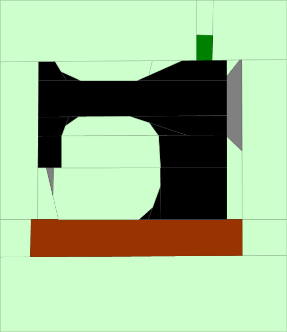 Paper Pieced Sewing Machine Pattern