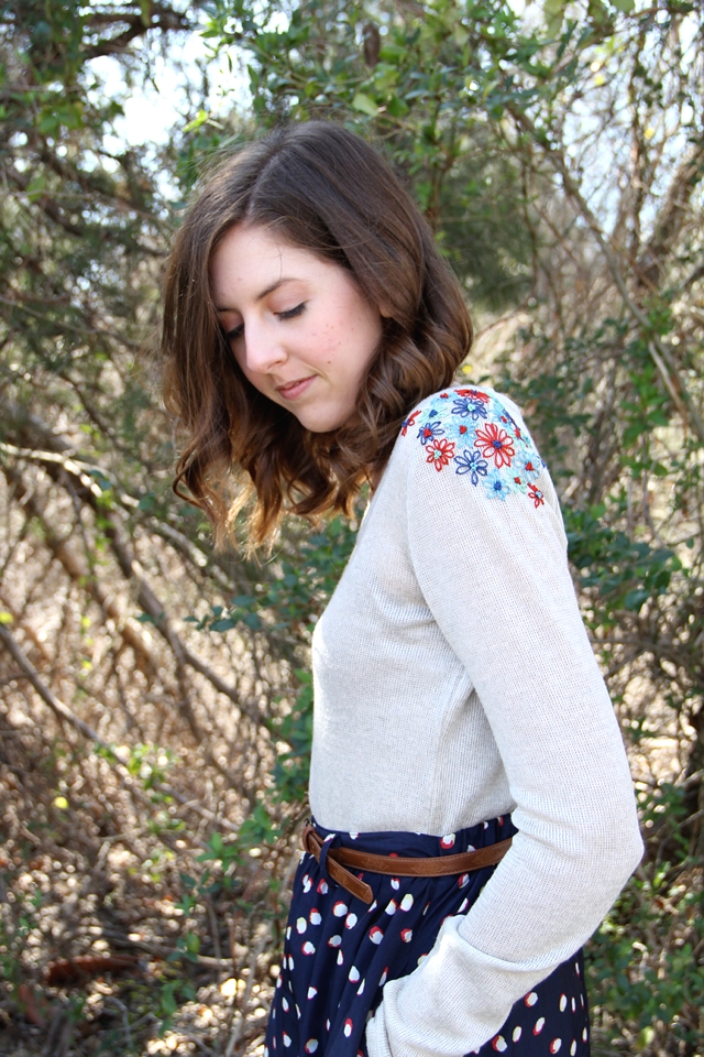 Flower Embroidery Sweater