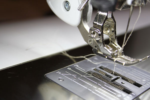 threads under the presser foot