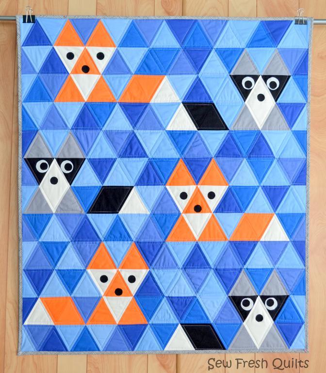 triangle patchwork quilt
