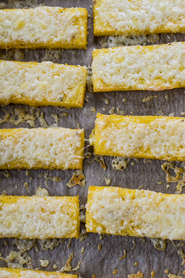 Cheesy Polenta Breadsticks