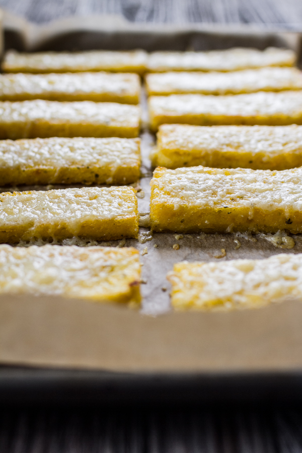 Cheesy Polenta Breadsticks