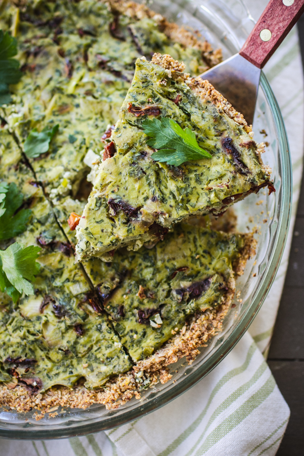 Tofu Quiche With Kale and Herbs