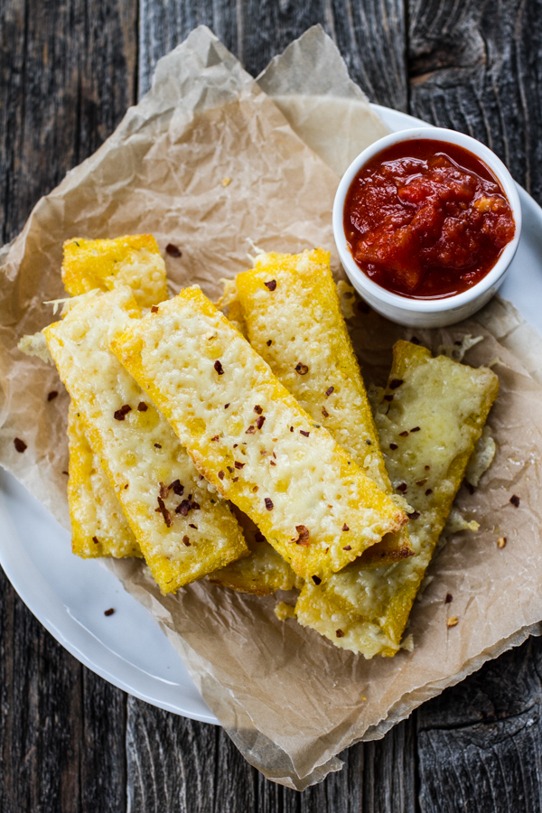 Cheesy Polenta Breadsticks