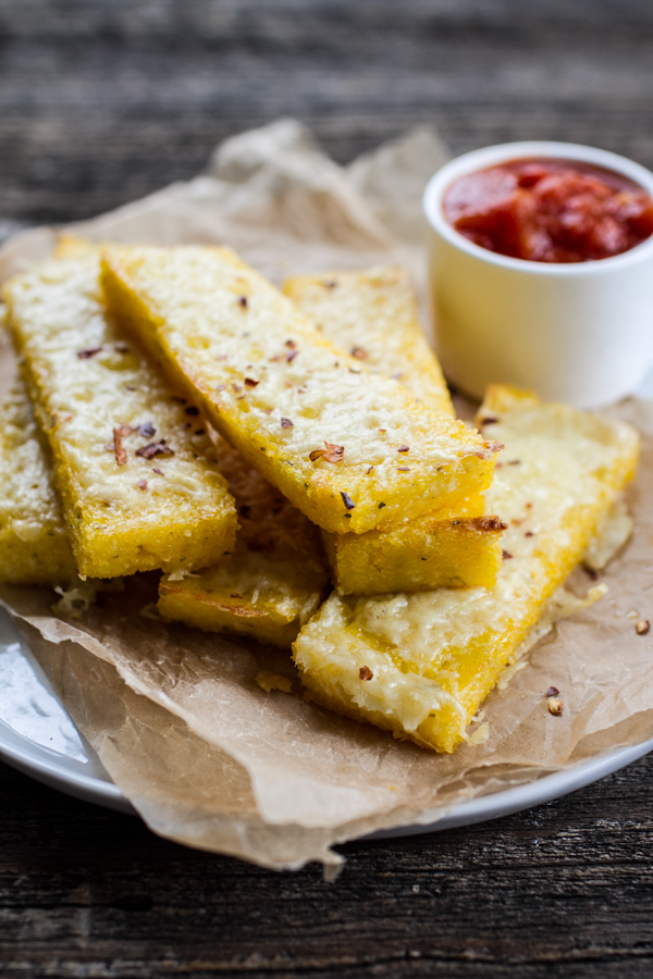 Cheesy Polenta Breadsticks