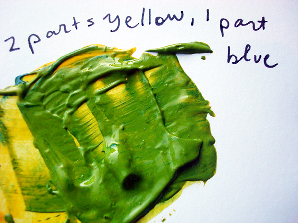 Green with slightly more yellow