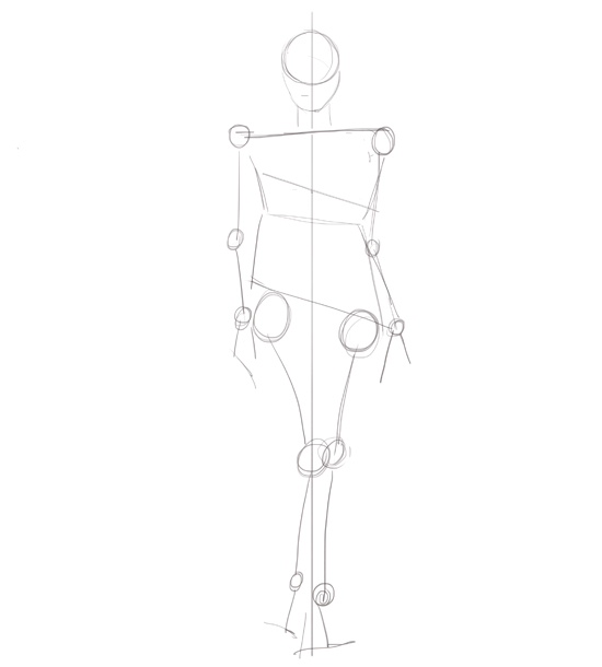 fashion illustration: real figures step 1