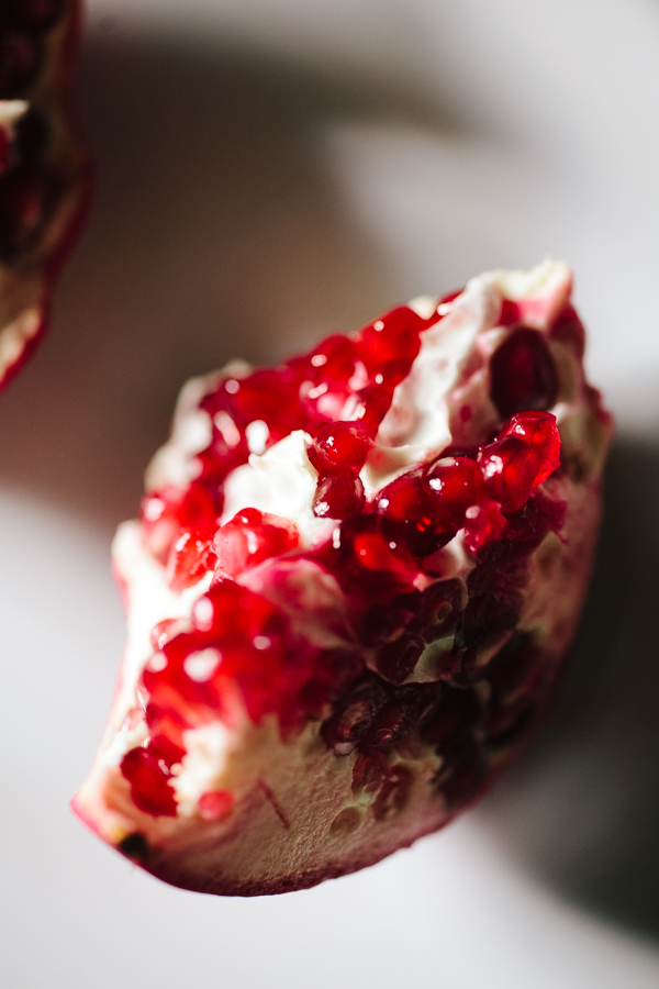 Cut open pomegranate