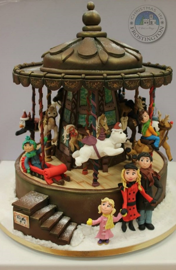 Christmas in Frostington carousel cake