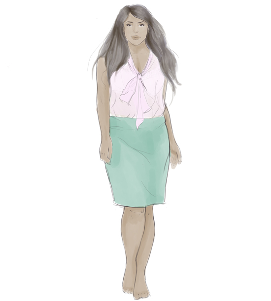 fashion illustration: real figures step 4