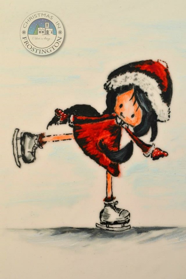 Christmas in Frostington ice skating girl