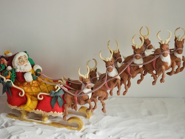 Christmas in Frostington Santa and Reindeer cake