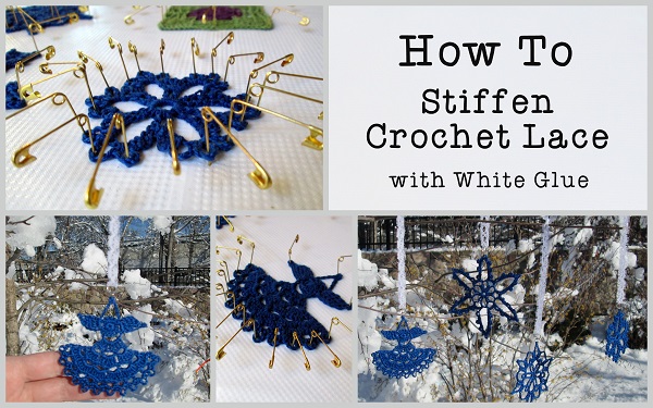 How to stiffen crochet lace collage