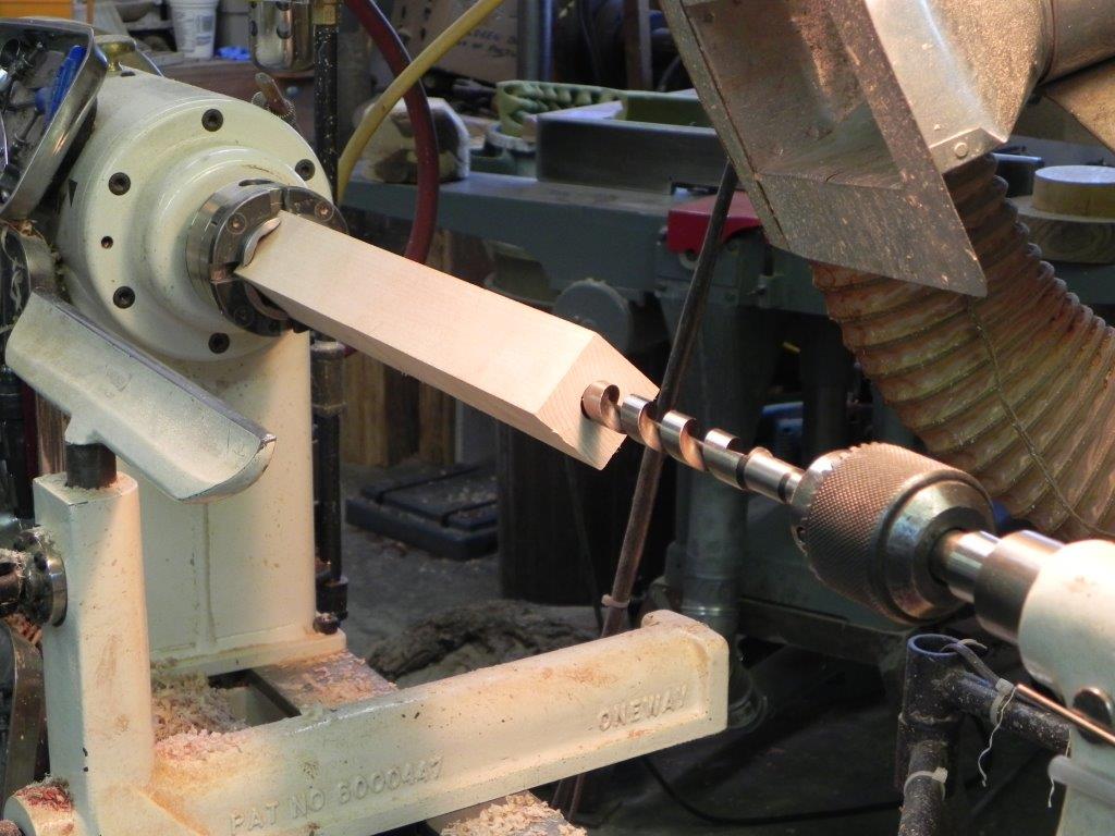 Drilling on a lathe