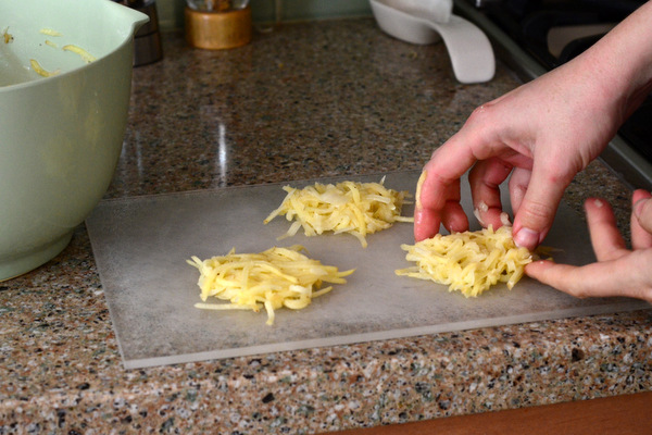 Shaping Potato Pancakes