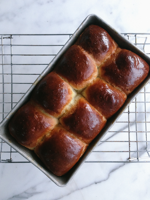 Fresh Loaf of Brioche Bread in a Ban