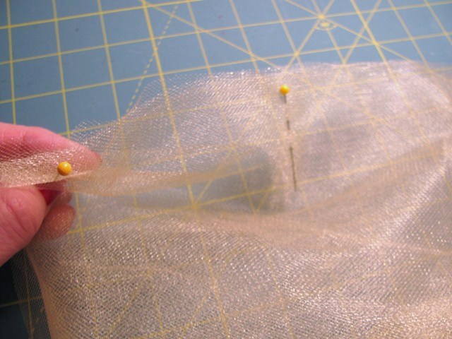 4 layers of tulle pinned together