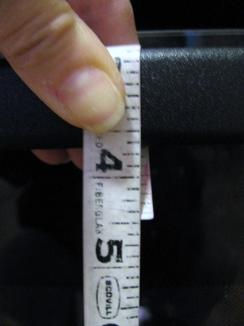 measure oven handle