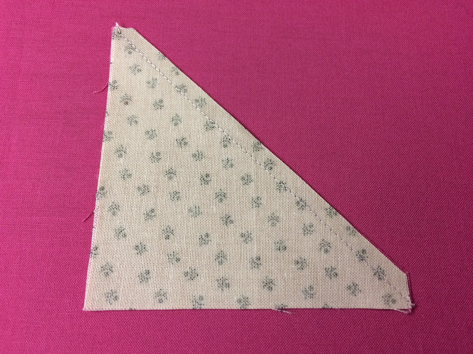 seams pressed closed