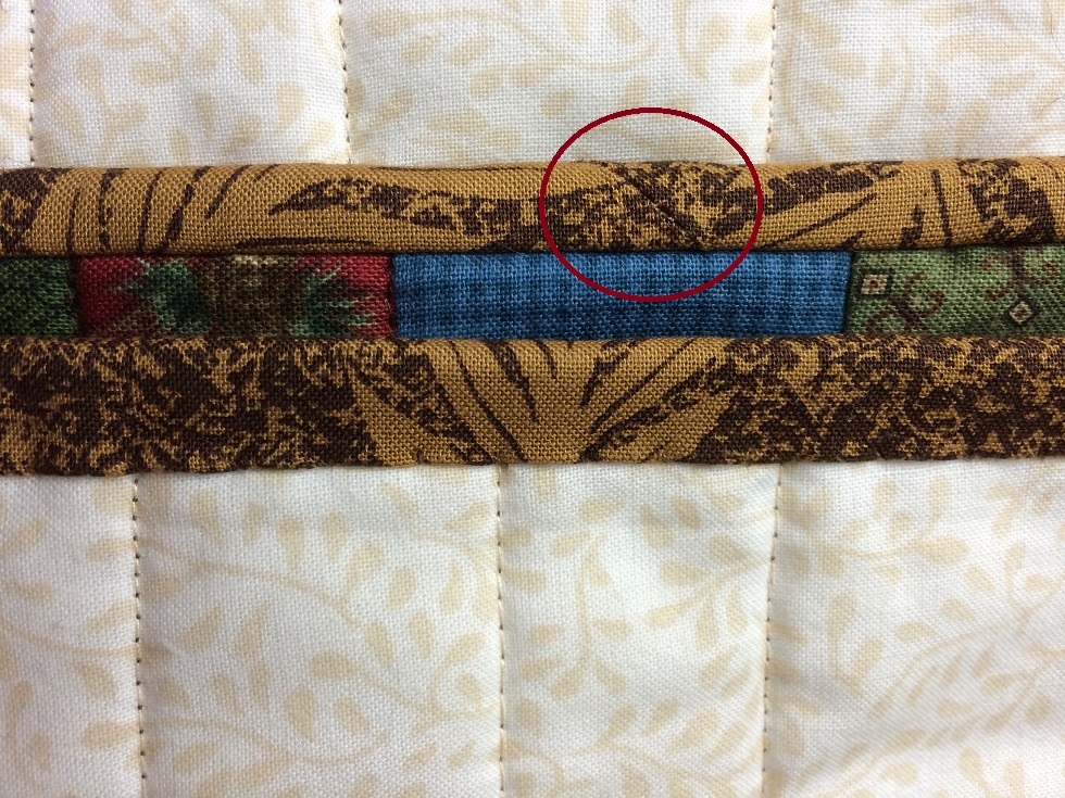 finished binding seam