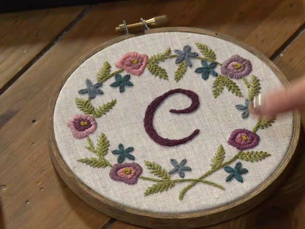 Hand Embroidered Hoop