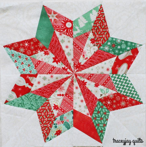 Christmas star block pattern