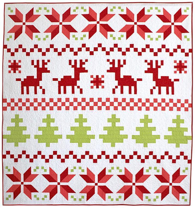 Fair Isle Christmas quilt pattern