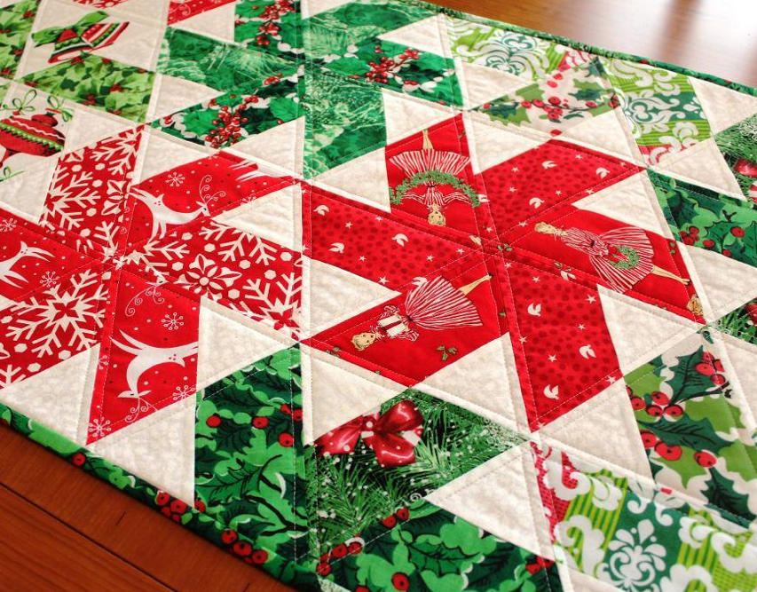 Quilted Christmas table runner