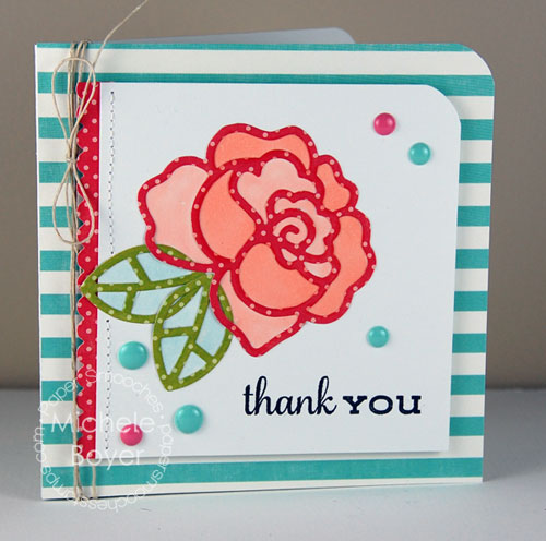 Rose Thank You card