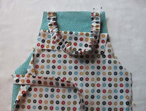 sewing on apron straps