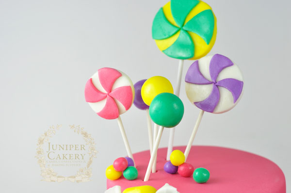 How to decorate a candy themed cake for birthday parties by Juniper Cakery
