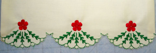 spool angel embroidered skirt cutwork trim