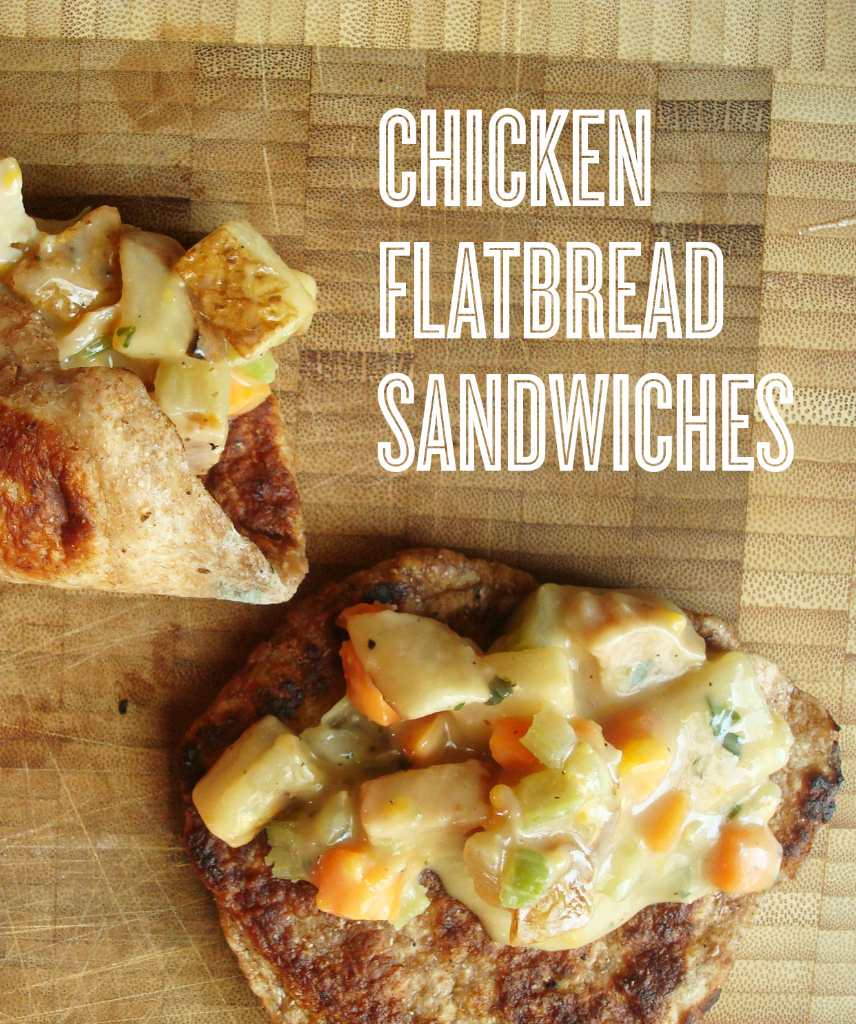 Chicken flatbread sandwiches