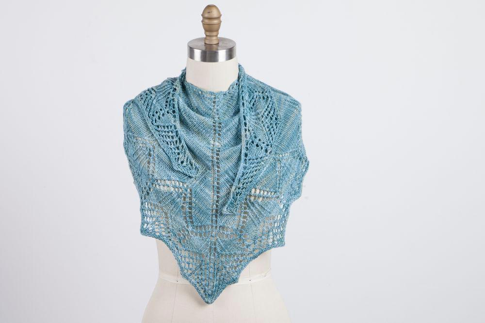 Sock Weight Waterspout Shawl knitting pattern