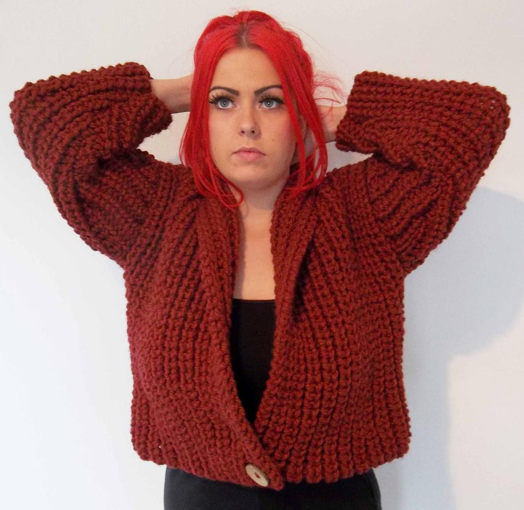 Chunky Rib Cardigan knitting pattern