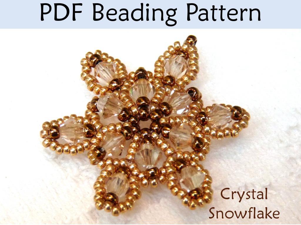 Beading Pattern Crystal Snowflake