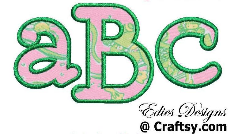 Applique Alphabet VIP Machine Embroidery