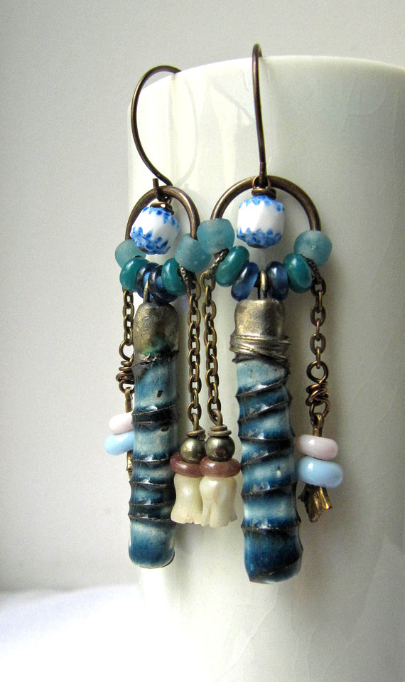 Handmade bead earrings from Something to do jewellery