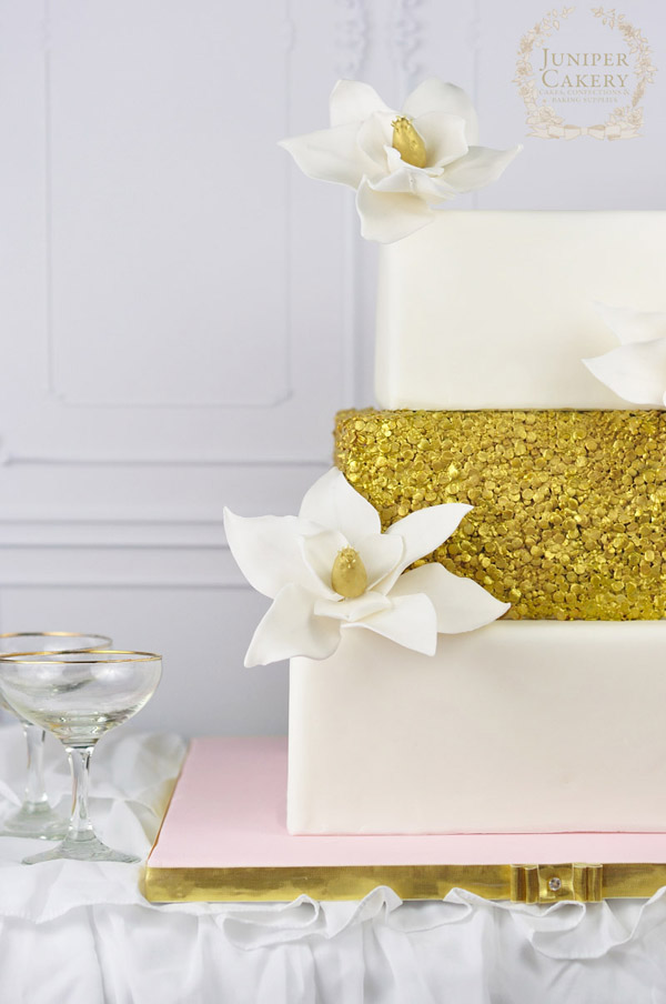 Golden Magnolia Cake by Juniper Cakery