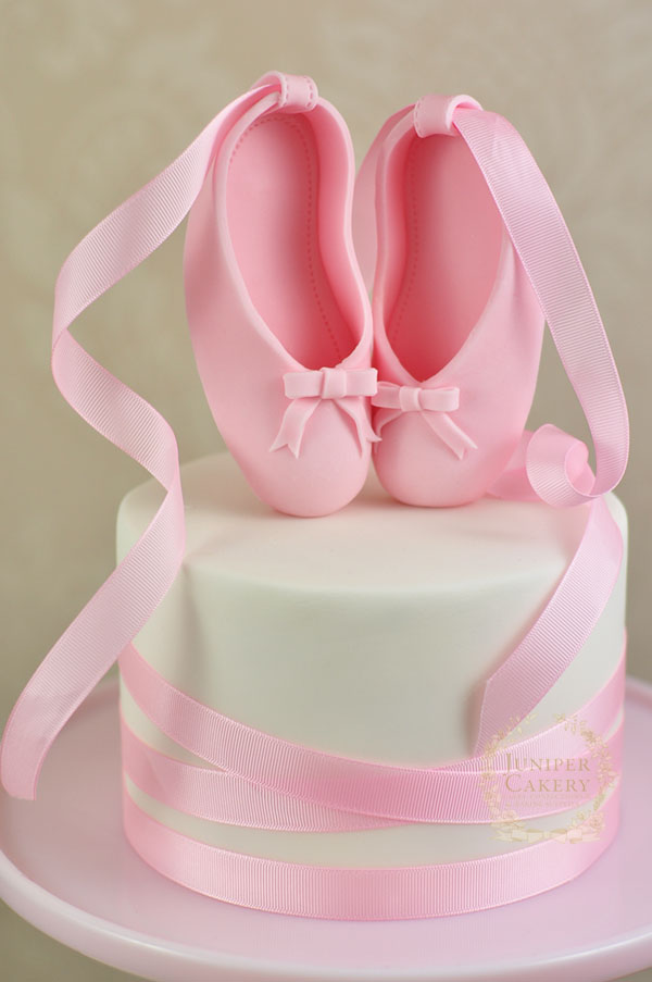 Gum paste ballet slipper tutorial by Juniper Cakery