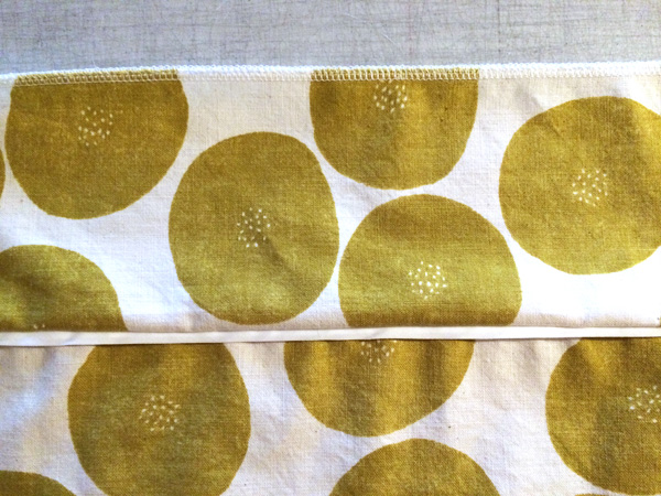 piping sewn into seam