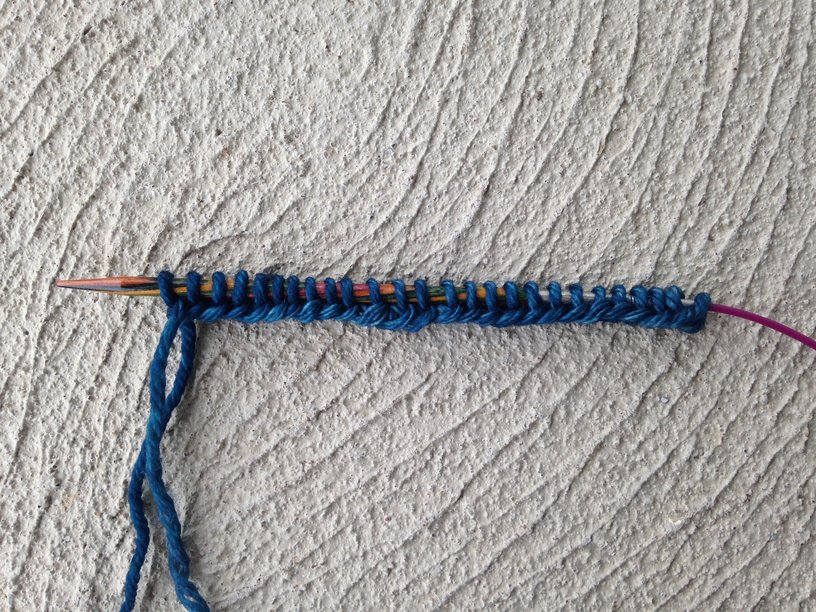 step one for learning to swatch in the round