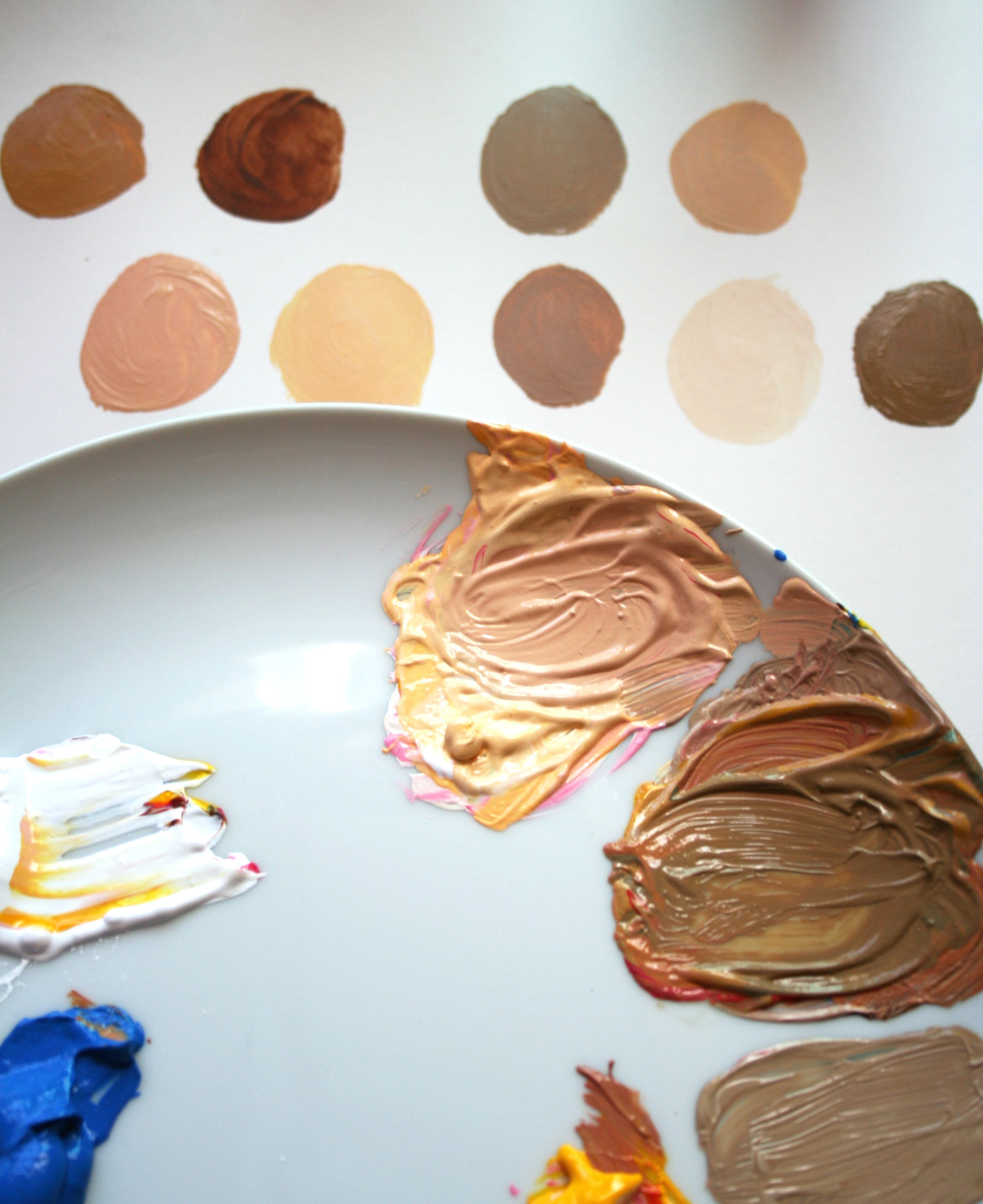 mixing skin tones