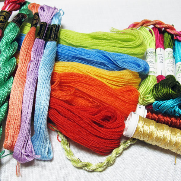 Different Embroidery Threads